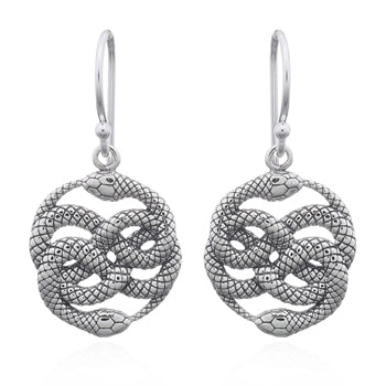 Celesti 'Serpent' Entwined Snake Earrings