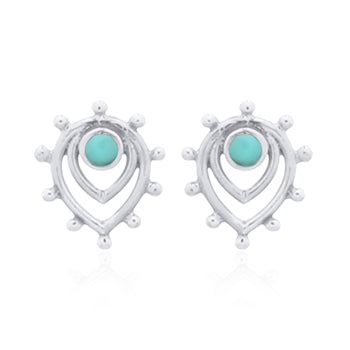 Luna 'Iapetus' Turquoise Stud Earrings