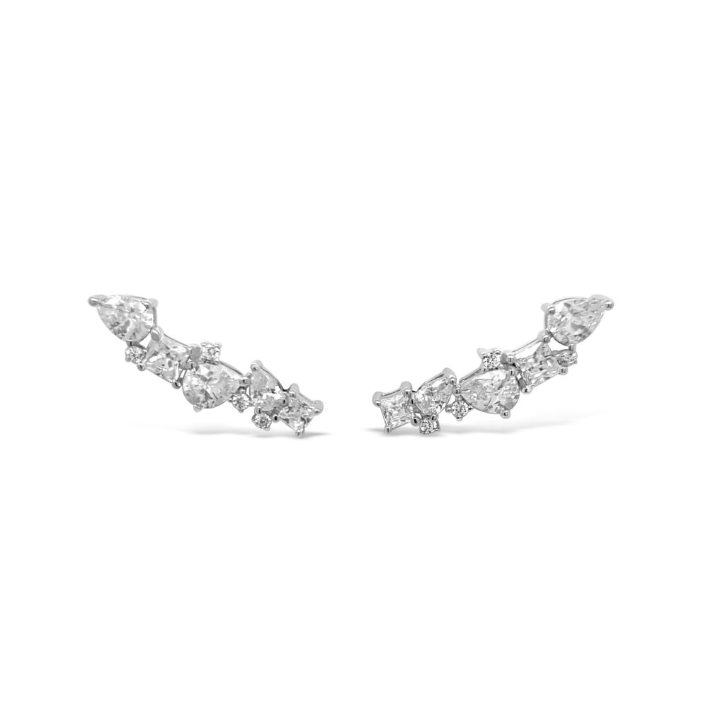 Grace 'Creativity' Drop Climber Earrings | Silver RH