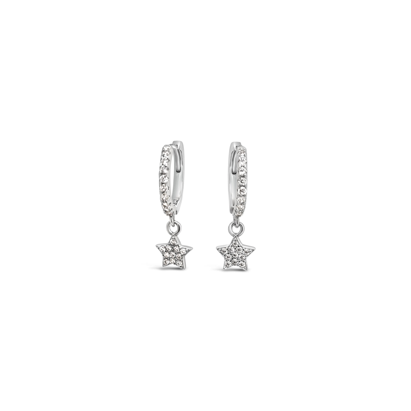 Grace 'Energy' Star Sleeper Earrings | Silver CZ