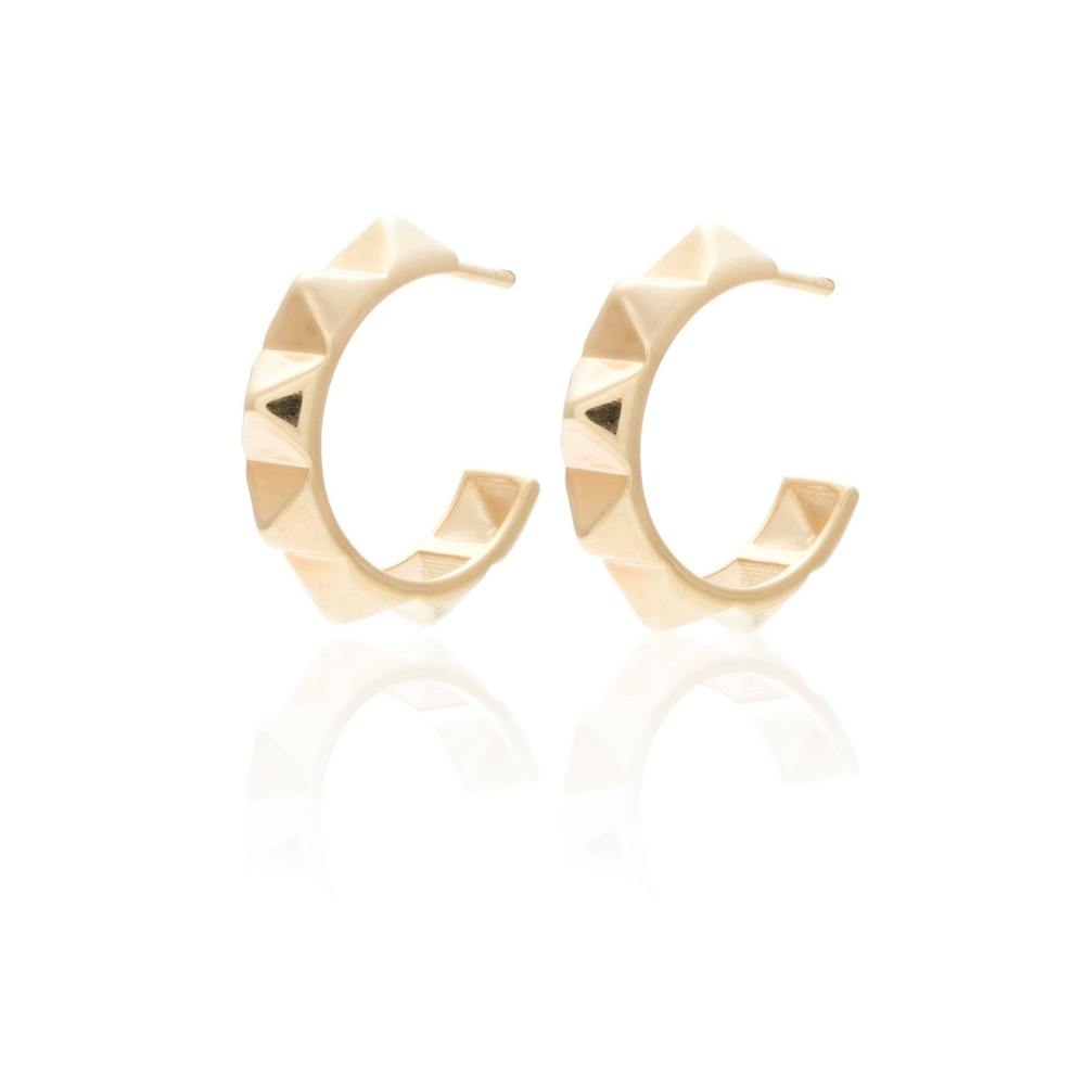 Silk & Steel Olympia Spike Hoops | Gold