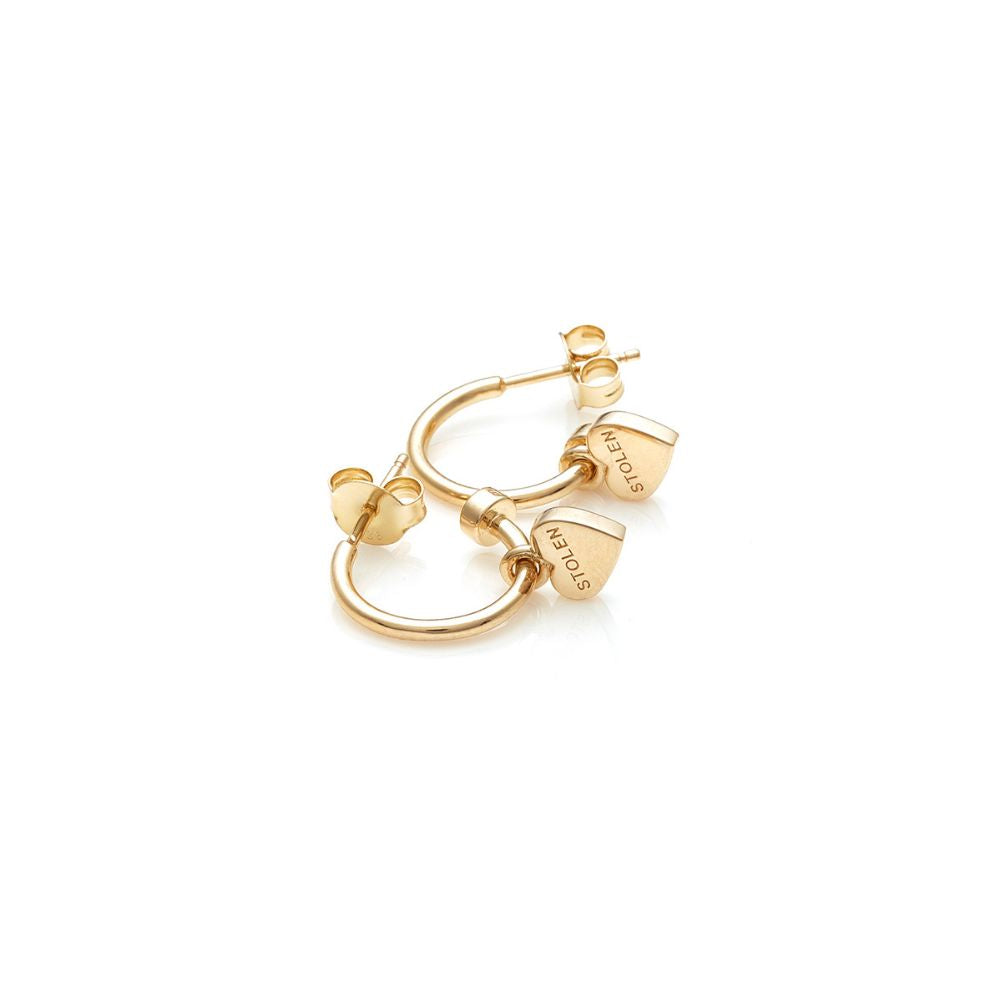 Stolen Girlfriends Club Heart Sleeper Earrings | Gold