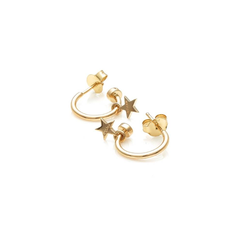 Stolen Girlfriends Club Stolen Star Anchor Earrings - Gold Plated