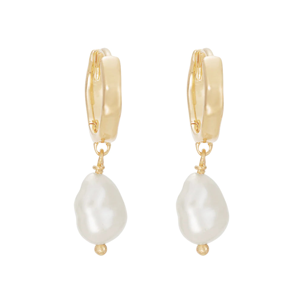 Kirstin Ash Solstice Pearl Hoop Earrings