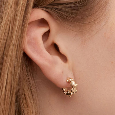 Meadowlark Anemone Hoop Earrings