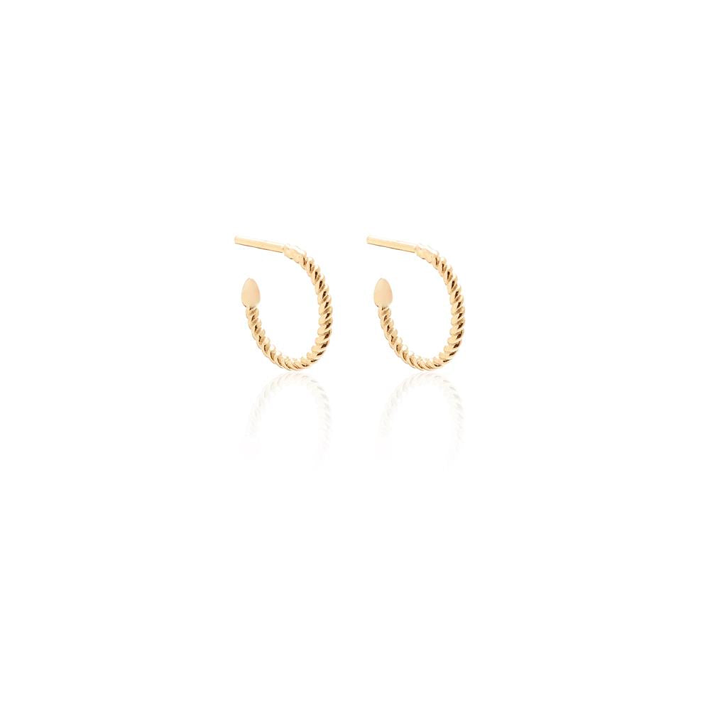 Silk&Steel Mini Rope Hoop Earrings