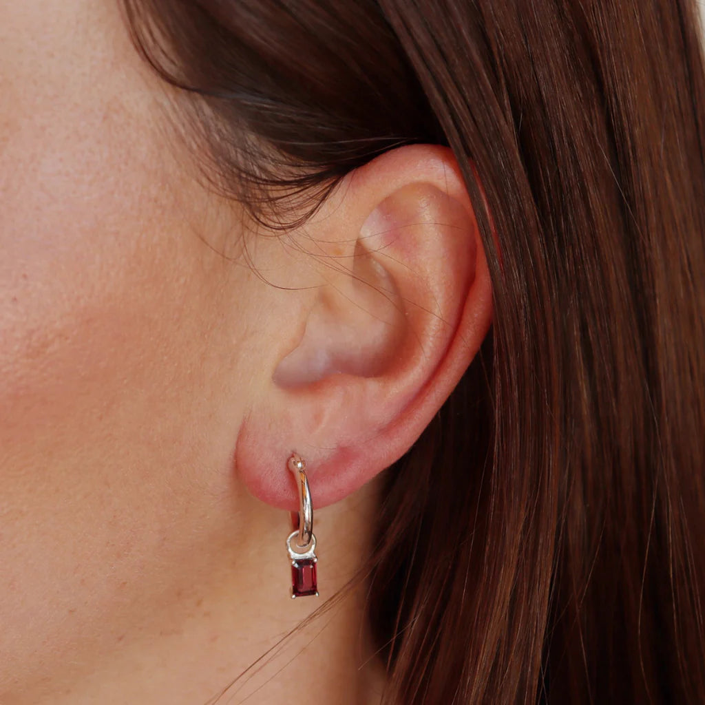 Luna 'Juliet' Rhodolite Garnet Sterling Silver Earrings