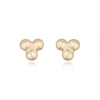 Celesti 'Gleam' Trio Dot Micro Earrings | Silver | Gold Plated