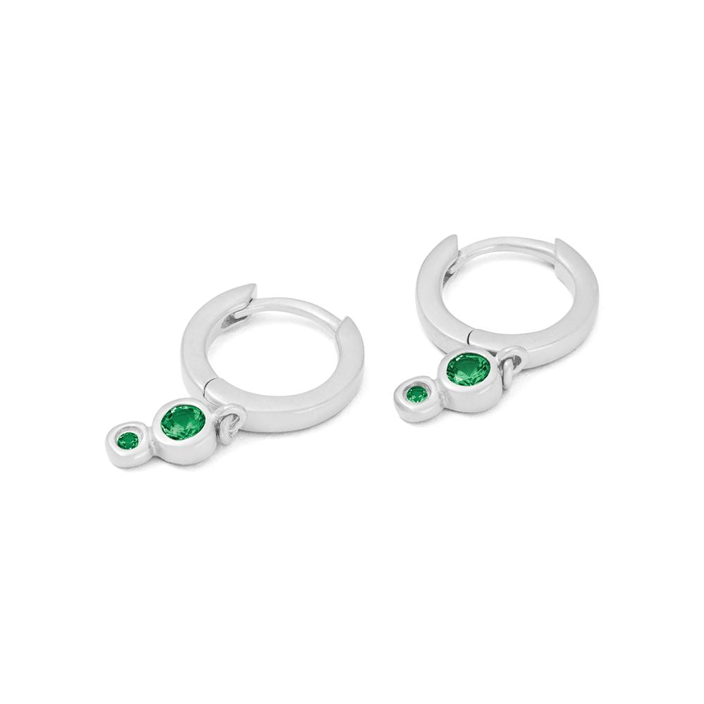 Kirstin Ash IL Mare Droplet Silver CZ Hoop Earrings