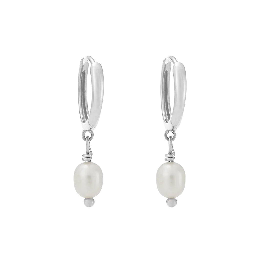 Kirstin Ash Classic Pearl Hoop Earrings