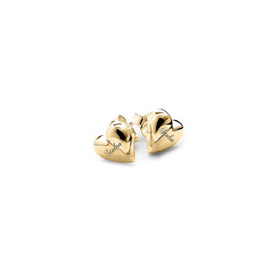 Stolen Girflriends Club Full Heart Stud Earrings | Gold