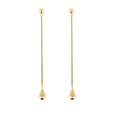 Boh Runga Droplet Drop Earrings Gold Plate