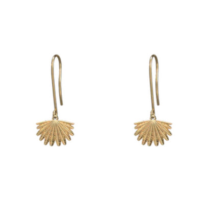 Boh Runga Mini Fantail Hook Earrings | Gold Plated