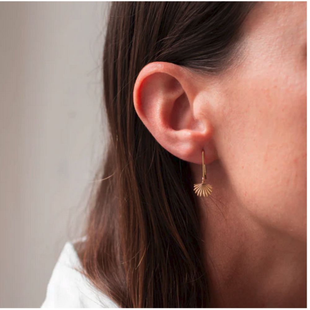 Boh Runga Mini Fantail Hook Earrings | Gold Plated