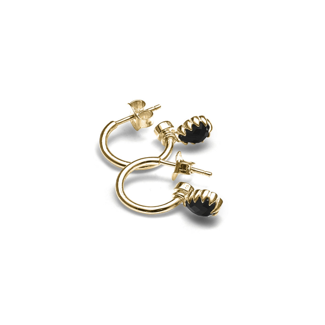 Stolen Girlfriend Club | Love Claw | Drop anchor | Gold | Onyx Earrings