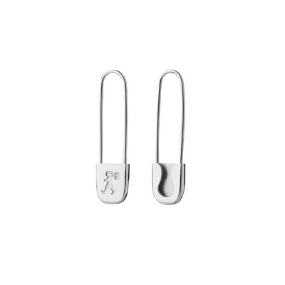 Karen Walker | Runaway Safety Pin | Silver | Earrings