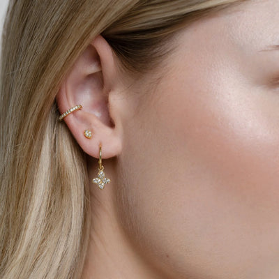 Silk+Steel | Petite Petal | Studs | Gold Plated | Earrings