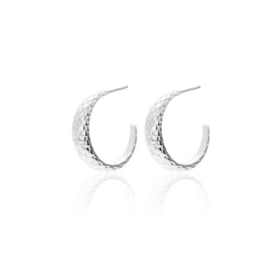 Silk and Steel | Medium Infinity | Hoop Earrings