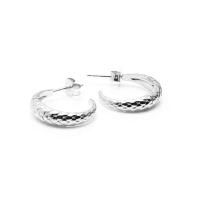 Silk and Steel | Medium Infinity | Hoop Earrings