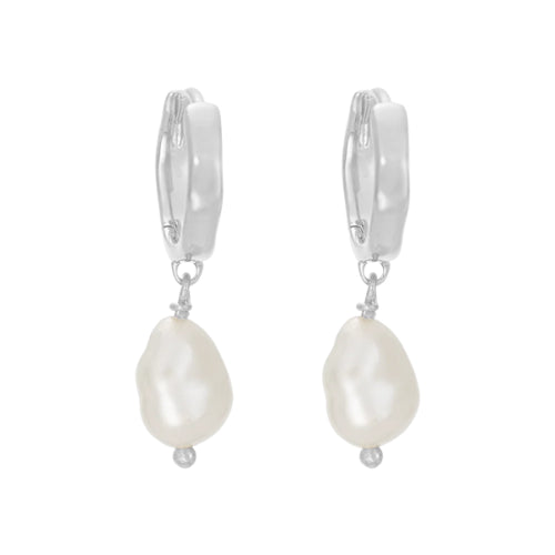 Kirstin Ash | Solstice | Silver | Fresh Water Pearl | Hoop | Earrings