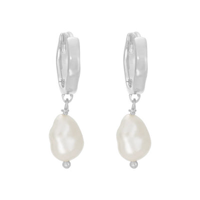 Kirstin Ash | Solstice | Silver | Fresh Water Pearl | Hoop | Earrings