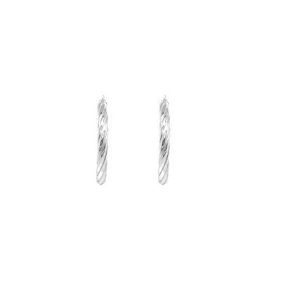 Silver | Twisted Superlight | Hoop | Earrings