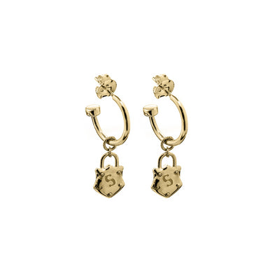 Stolen Girlfriend Club | Shield | Gold Plated | Anchor Earrings