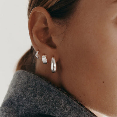 Kirstin Ash | Rise Half Hoops | Stg