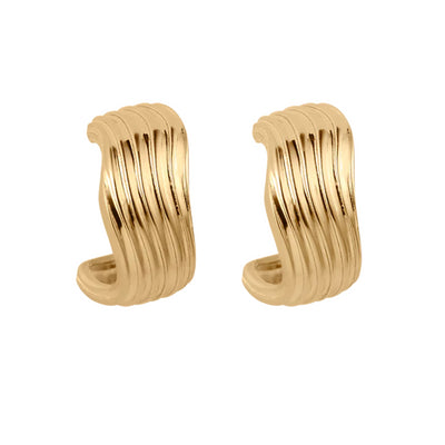 Kirstin Ash | Rise Half Hoops | YG Plated