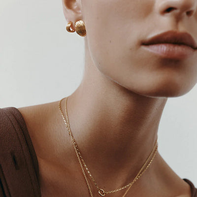 Kirstin Ash | Rise Half Hoops | YG Plated