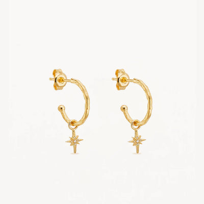 By Charlotte 18k Gold Vermeil Starlight Hoops
