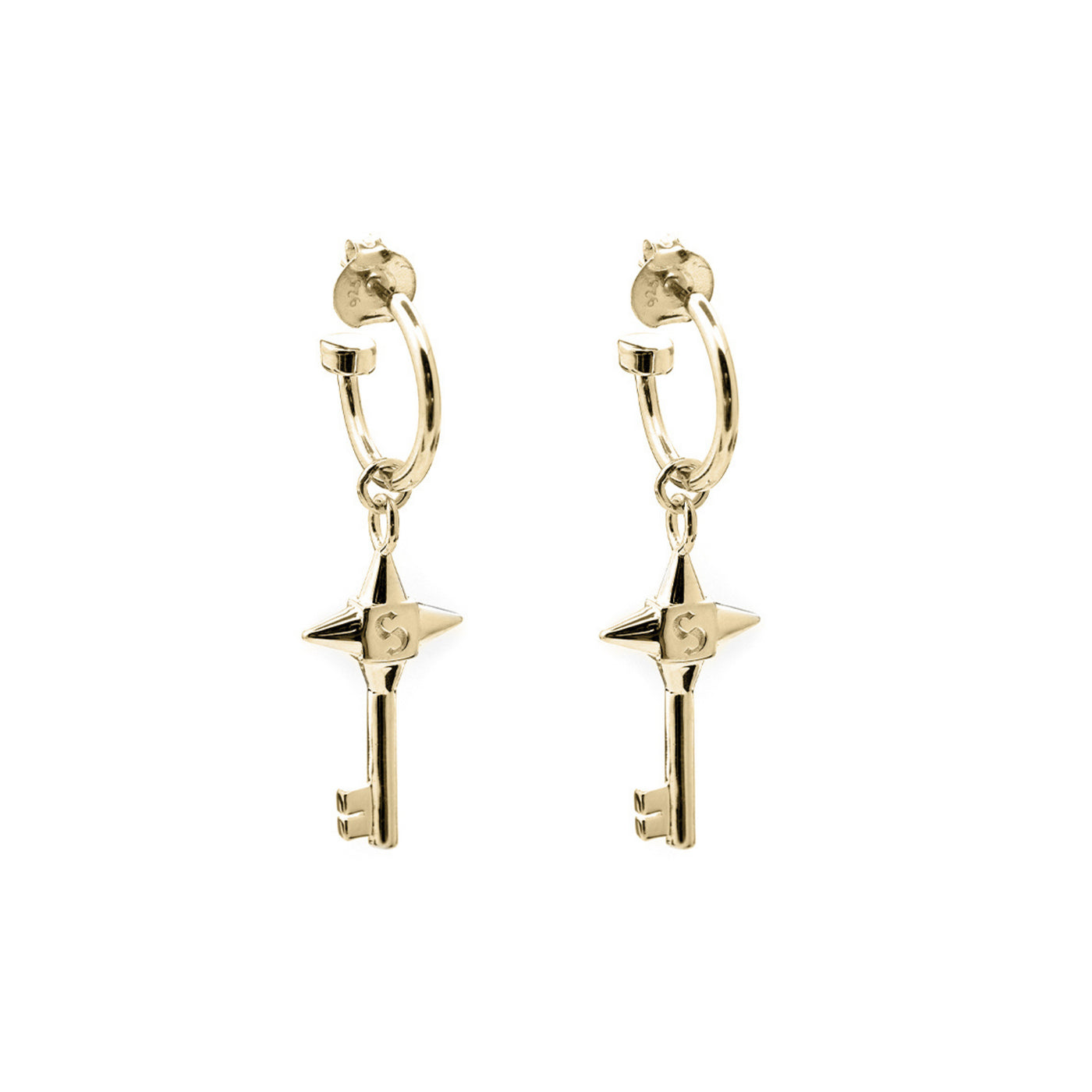 Stolen Girlfriend Club | Love Key | Gold Plated | Anchor Earrings
