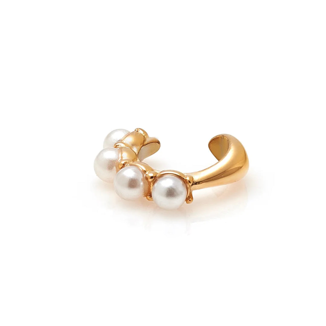 Silk and Steel | Ear Cuff | Pearl | YGP