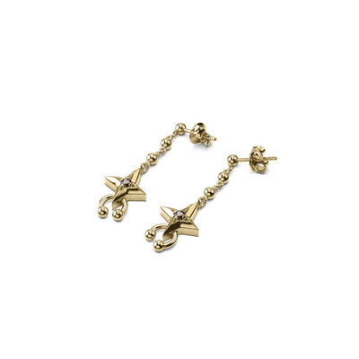 Stolen Girlfriends Club | Garnet Cosmic Punk Drop Earrings | YGP