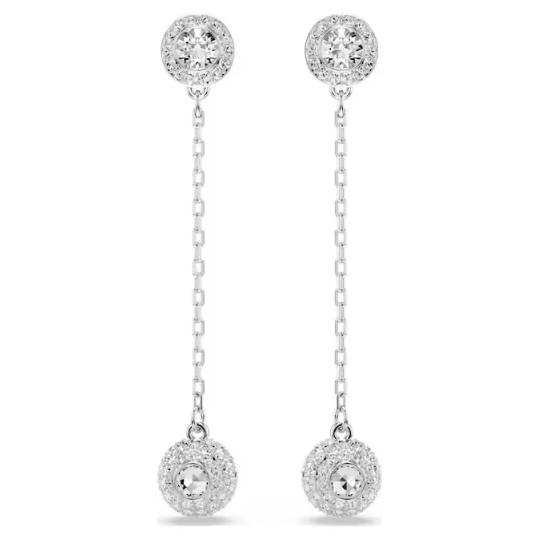 Swarovski Una Angelic Drop Earrings | Rhodium Plated