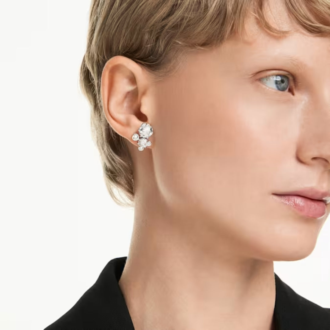Swarovski Constella Stud Earrings | Rhodium Plated