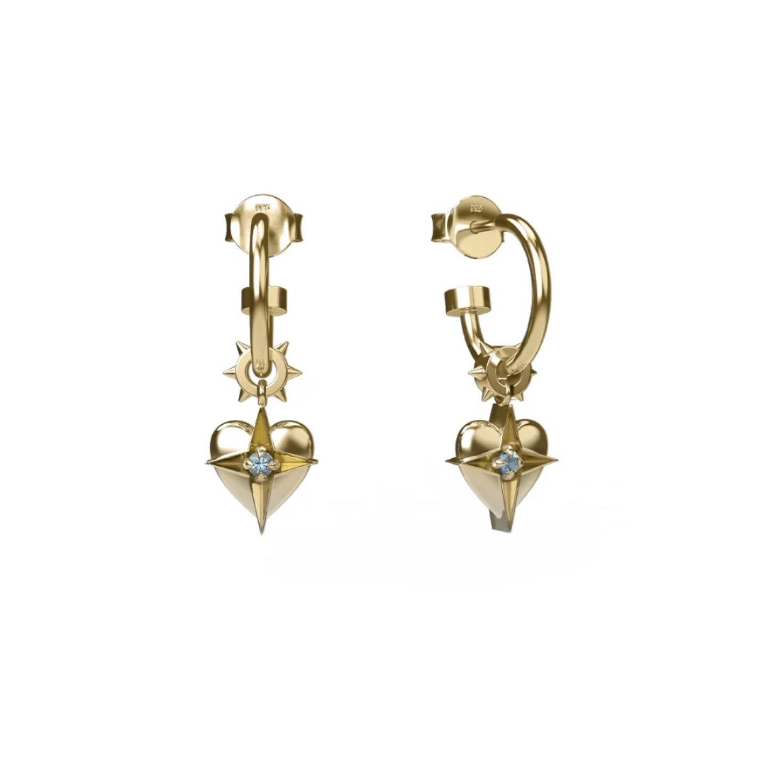 Stolen Girlfriends Club Celestial Heart Anchor Sleepers | 18K Gold Plated
