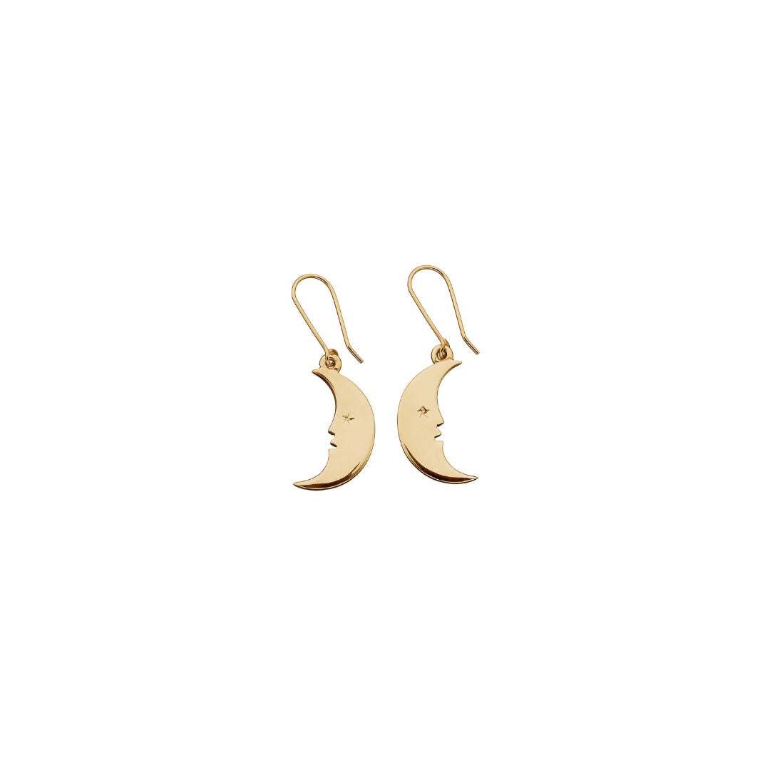 Karen Walker | Moon Earrings | YG Plated