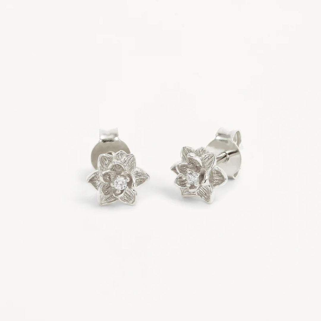 by charlotte | Bloom Within Lotus Stud | Earrings | Sterling Silver