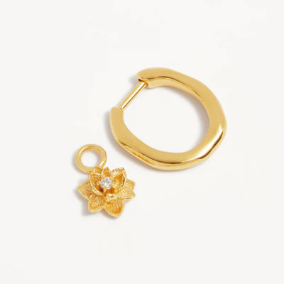 by charlotte | Bloom Within Lotus Hoops | 18k Gold Vermeil
