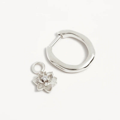 by charlotte | Bloom Within Lotus Hoops | Sterling Silver