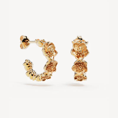 By Charlotte Bloom With Grace Hoops | 18k Gold Vermeil