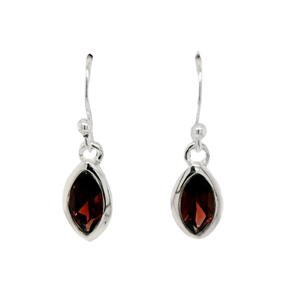 Marquise-Cut Earrings | Garnet