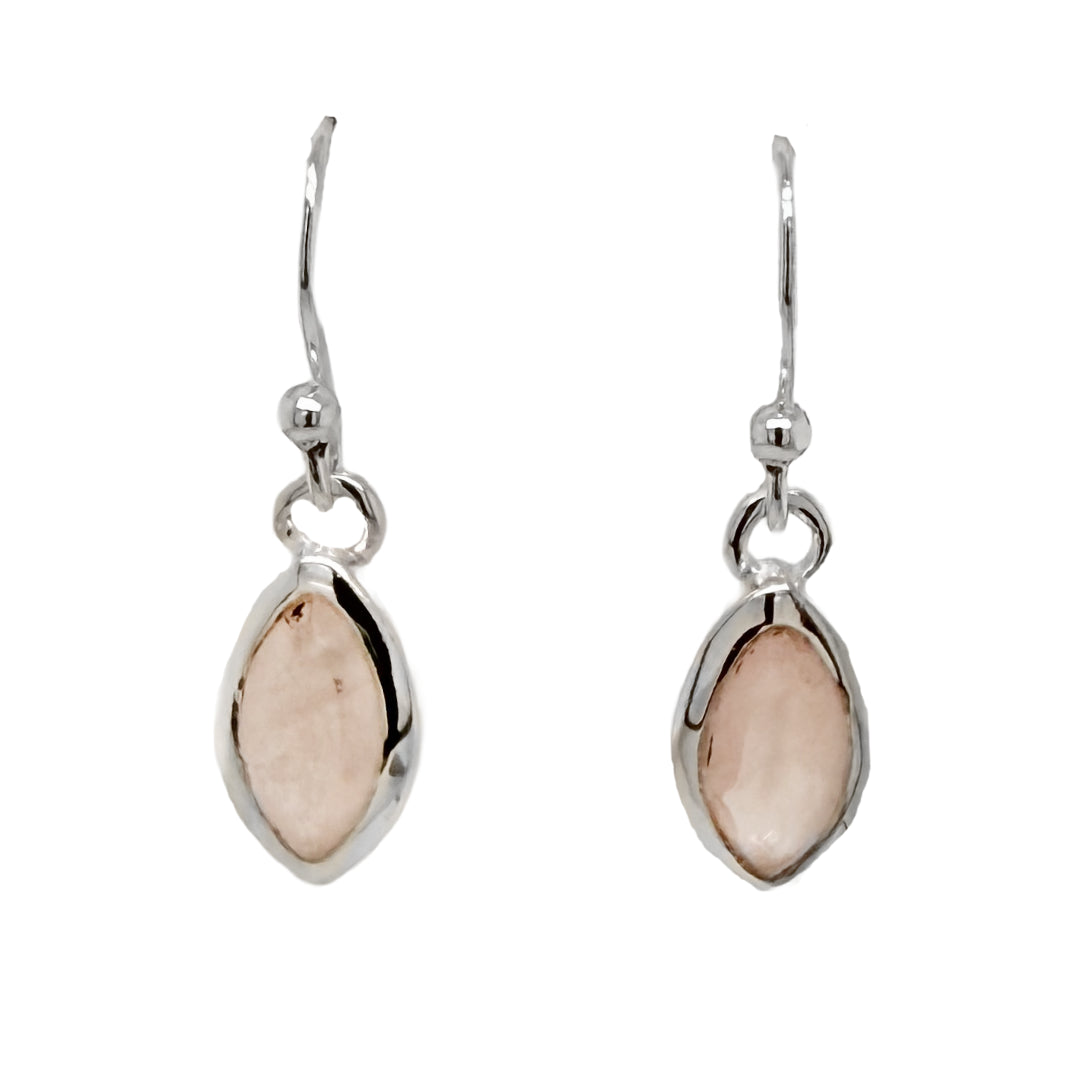 Marquise-Cut Earrings | Rose Quartz