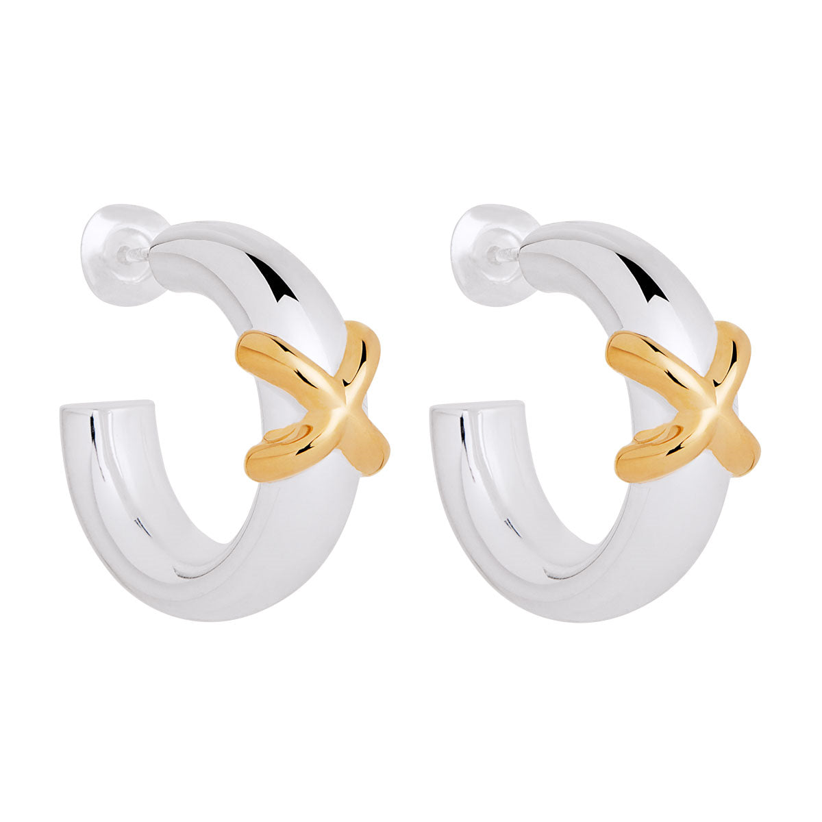 Najo Tendresse Two-Tone Hoops | STG & 14k GP