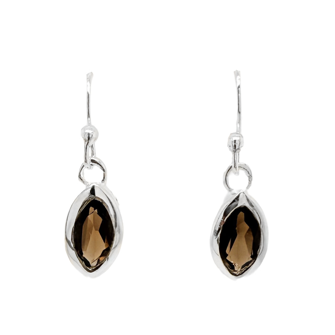 Marquise-Cut Earrings | Smoky Quartz