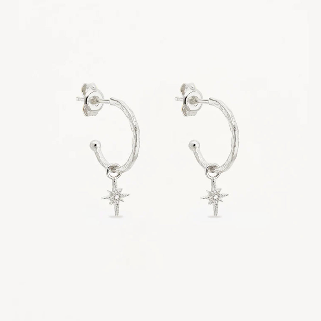 By Charlotte Sterling Silver Starlight Hoops