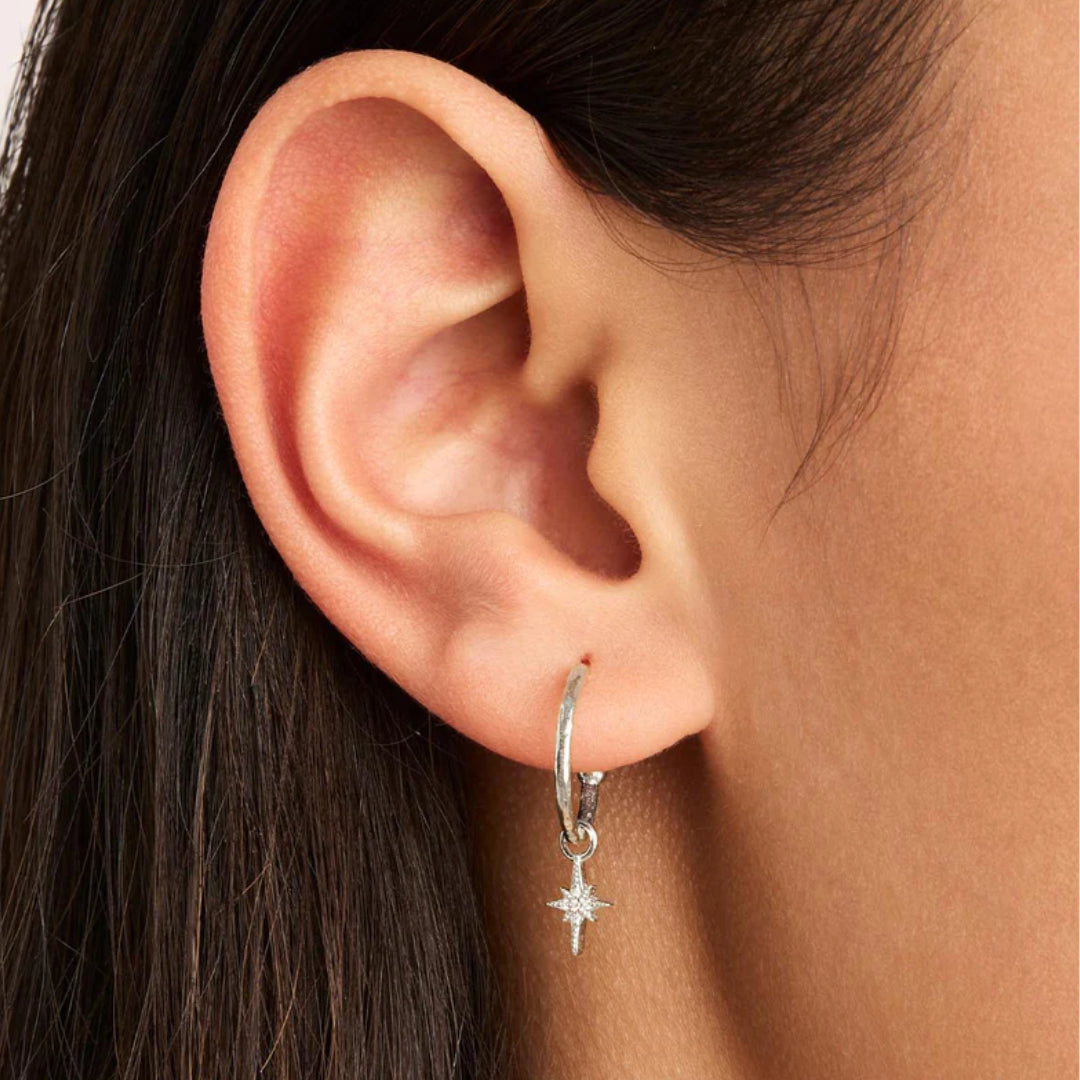 By Charlotte Sterling Silver Starlight Hoops