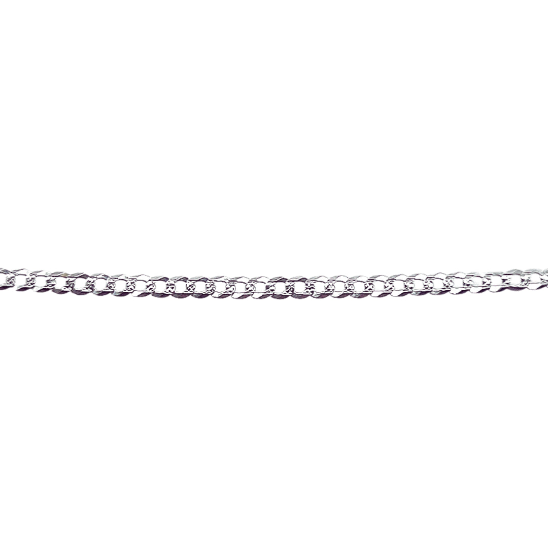 Omnia Diamond Cut Curb Link 45cm Chain | Silver RH