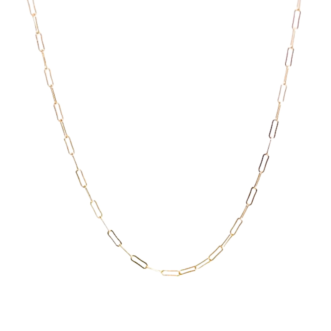 14k Gold Filled Paperclip Chain | 50cm